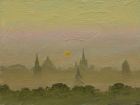 &#039;Oxford Sunrise, Yellow&#039; oilon canvas board 8&quot; x 6&quot; private collection  (Canada)