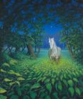 &quot;Unicorn in Radley Wood&quot; oil on canvas board