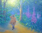 &#039;Foxglove Dream&#039;    oil on paper    20&quot;x16&quot; (deep edge canvas)