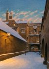 &#039;New College Snow&#039; oil on canvas 8&quot; x 10&quot; private collection